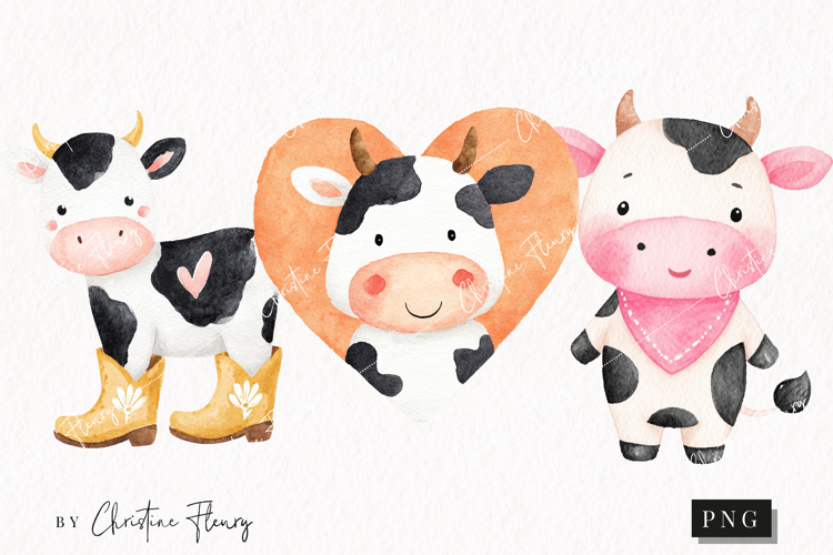 Watercolor Cute Cowgirl Clipart | Cowgirl PNG