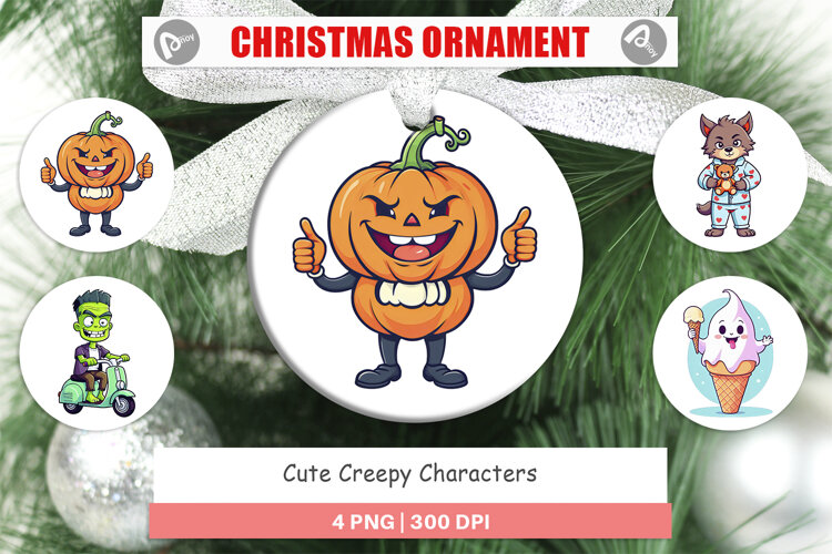 Ornament Cute Creepy Characters example image 1