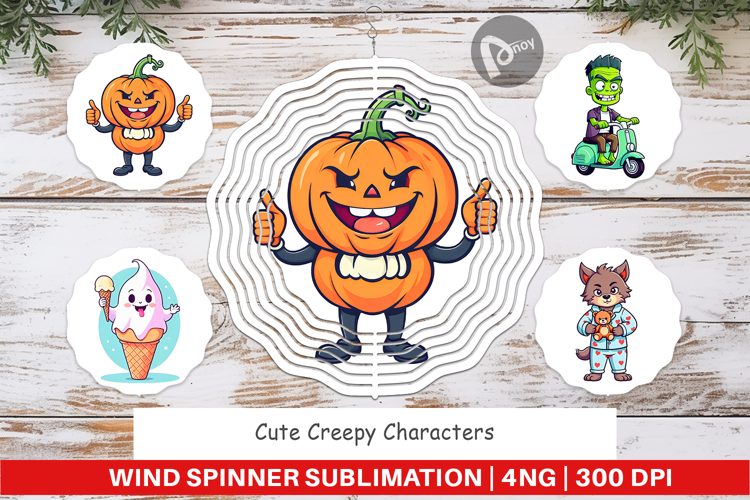 Wind Spinner Cute Creepy Characters