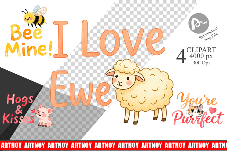 Critter Valentines Quotes Clipart