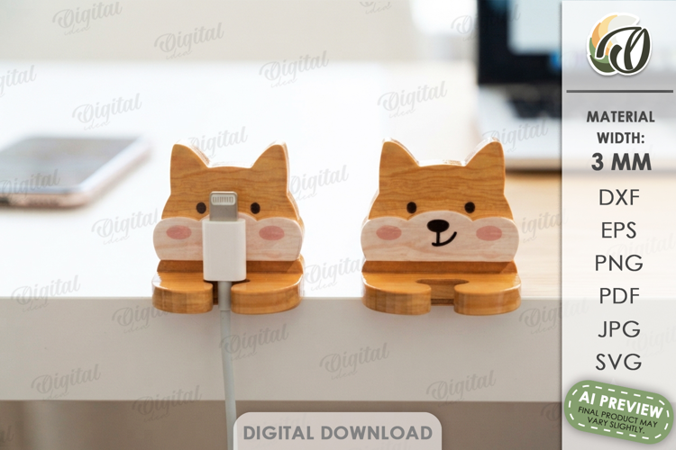 Cute Desktop Cable Manager Laser Cut. Cable Organizer SVG