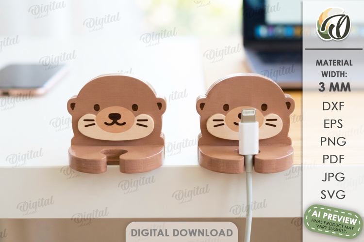 Cute Desktop Cable Manager Laser Cut. Cable Organizer SVG