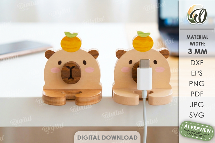 Cute Desktop Cable Manager Laser Cut. Cable Organizer SVG