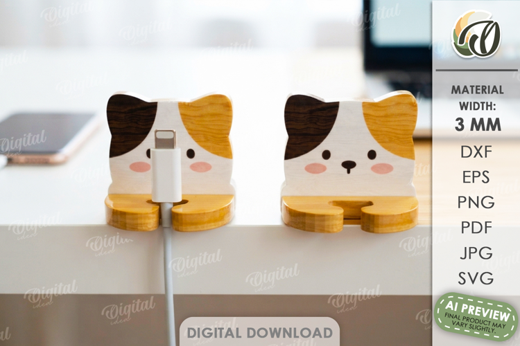 Cute Desktop Cable Manager Laser Cut. Cable Organizer SVG