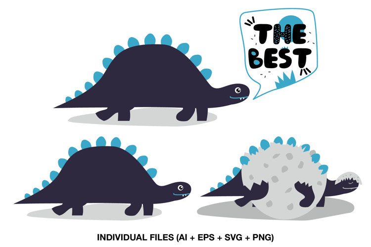 Cute Dinosaur PNG Designs for Kids Clothing