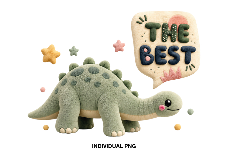 Cute Dinosaur PNG for Kids Sublimation Designs