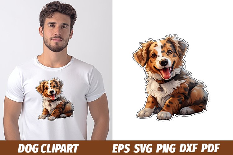 Cute Dog Sublimation Transparent Design example image 1