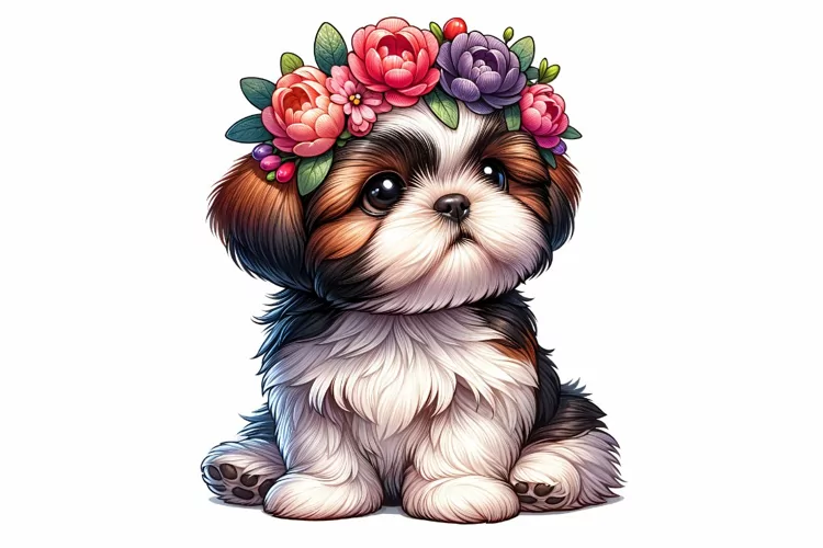 Cute Dog Clipart Sublimation PNG Design