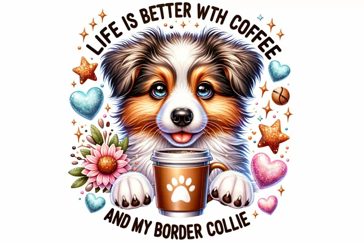 Cute Yorkshire Terrier Clipart Sublimation PNG Design
