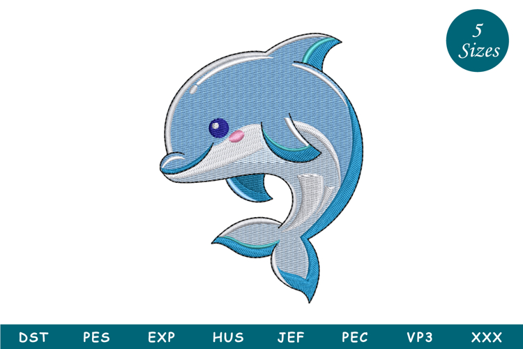 Dolphine Machine Embroidery Design