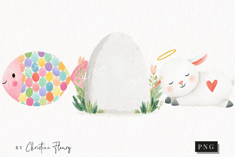 Watercolor Cute Easter Clipart | Easter PNG