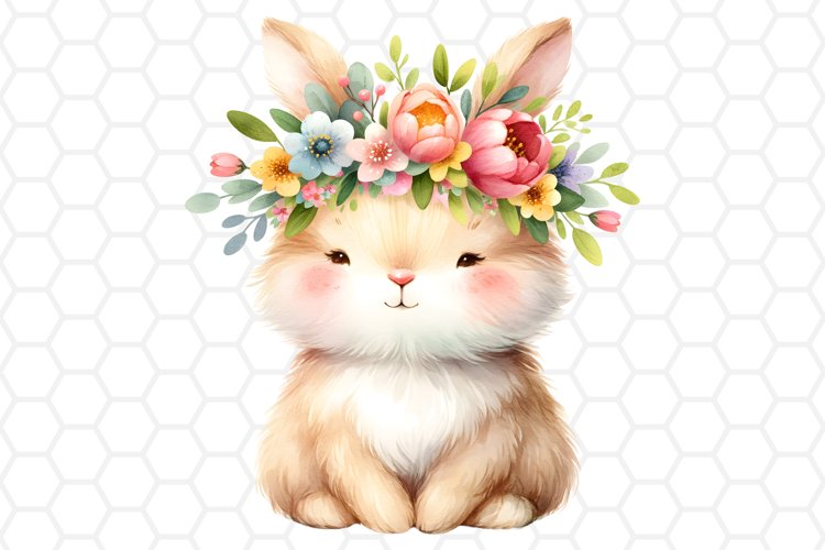 Cute Easter Bunny Watercolor Clipart Easter PNG Design