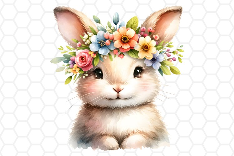 Cute Easter Bunny Watercolor Clipart | Easter PNG Design