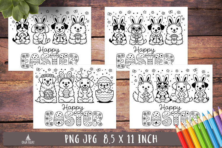 Cute Easter Dog Coloring Pages Funny Easter Puppy