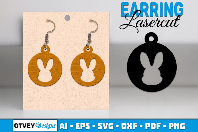 Cute Easter Earrings Lasercut