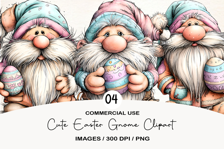 Cute Easter Gnome Clipart