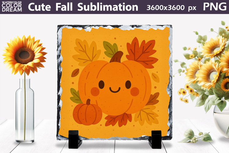 Smiling Pumpkin Fall Sublimation | Cute Autumn Clipart
