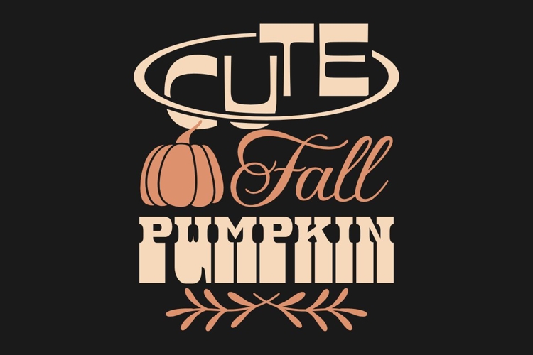 Cute Fall Pumpkin Autumn Typography T-shirt