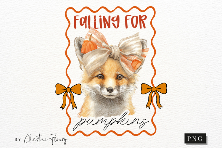 Cute Fall Falling For Pumpkins PNG