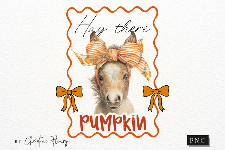 Cute Fall Hay There Pumpkin PNG