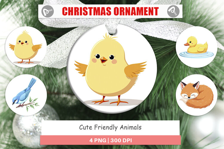 Ornament Friendly Cute Animals example image 1
