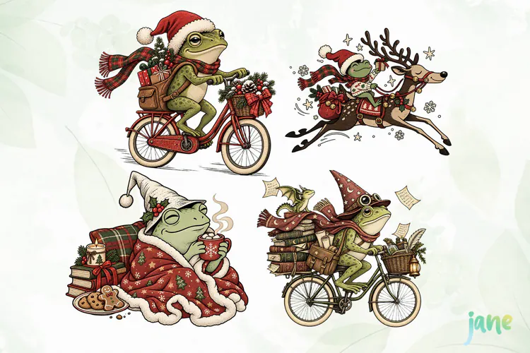 Cute Frog Christmas
