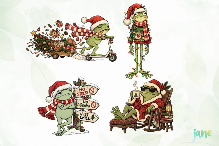 Cute Frog Christmas