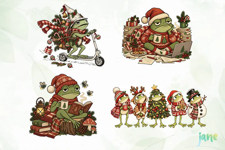 Cute Frog Christmas