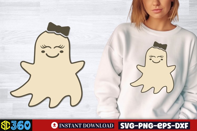 Cute Ghost Clipart, Cute Ghost Clipart Sublimation