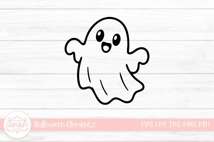 cute ghost doodle halloween element example image 1