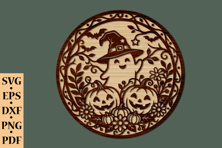 Cute Ghost Halloween Laser Cut SVG