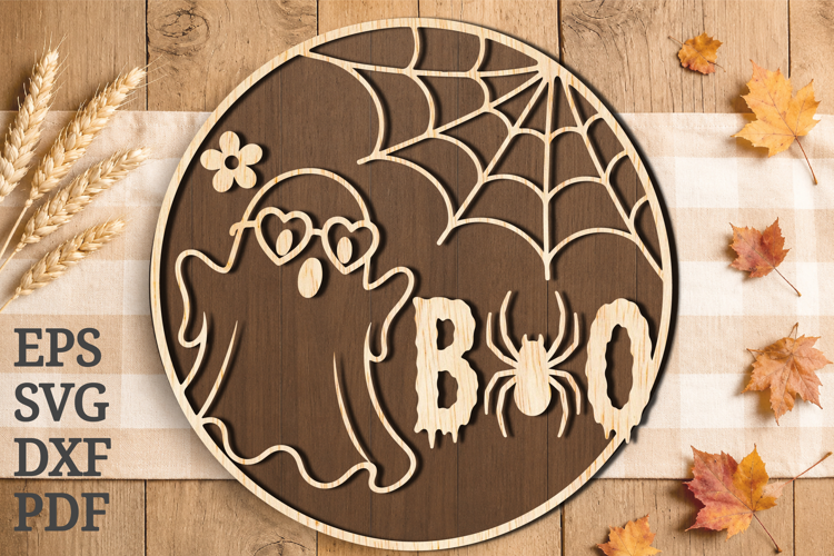 Cute Ghost Halloween Laser Cut SVG