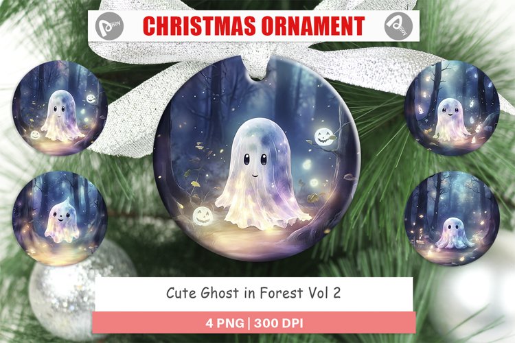 Christmas Ornaments Ghost in Forest