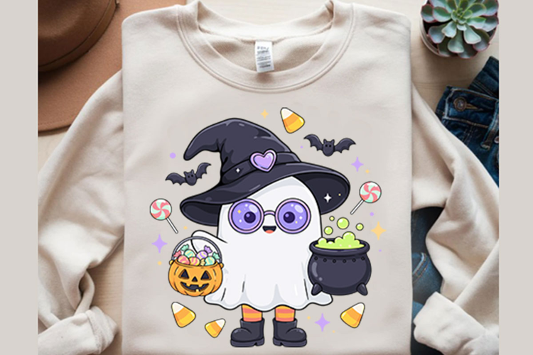 Cute Ghost Pumpkin Halloween PNG Designs
