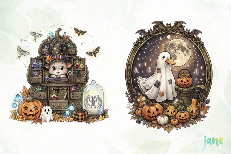 Cute Ghost Pumpkin Clipart