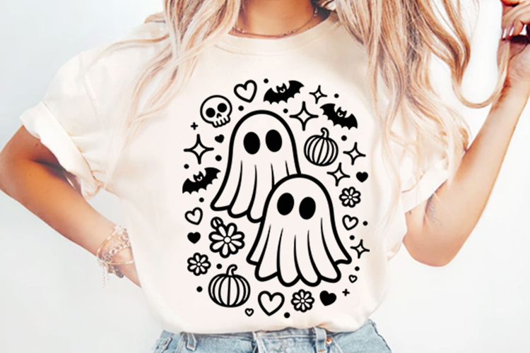 Cute Ghost Trendy Halloween PNG Designs