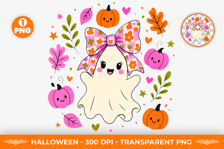 ghost clipart, fall bow png, halloween png, cute ghost, autumn clipart, spooky cute, sublimation png, printable png, fall ghost, clipart png