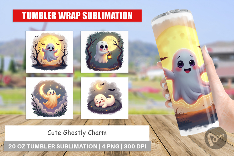 Tumbler Halloween Ghostly Charm