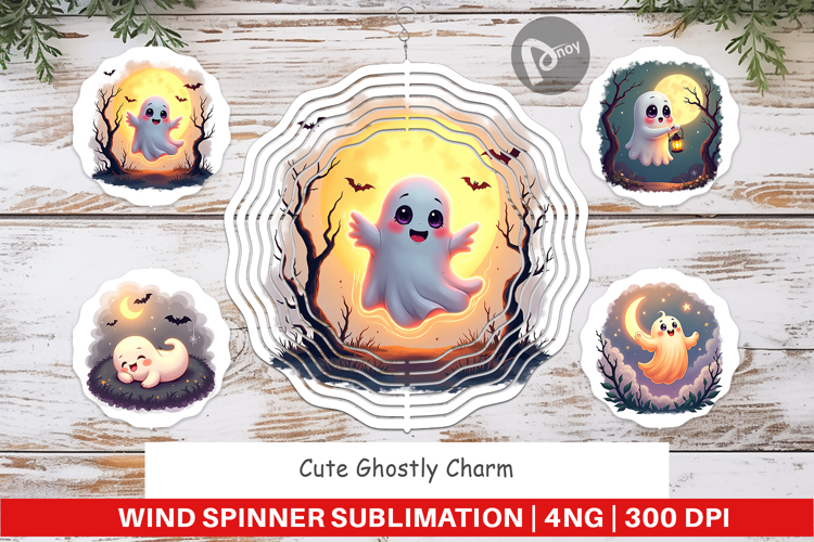 Wind Spinner Halloween Ghostly Charm