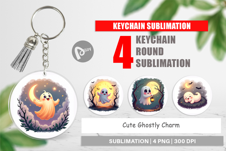 Keychain Halloween Ghostly Charm