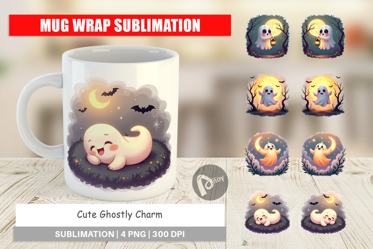 Mug Wrap Halloween Ghostly Charm