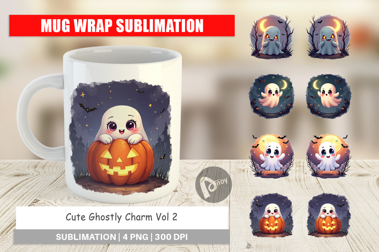 Mug Wrap Halloween Ghostly Charm