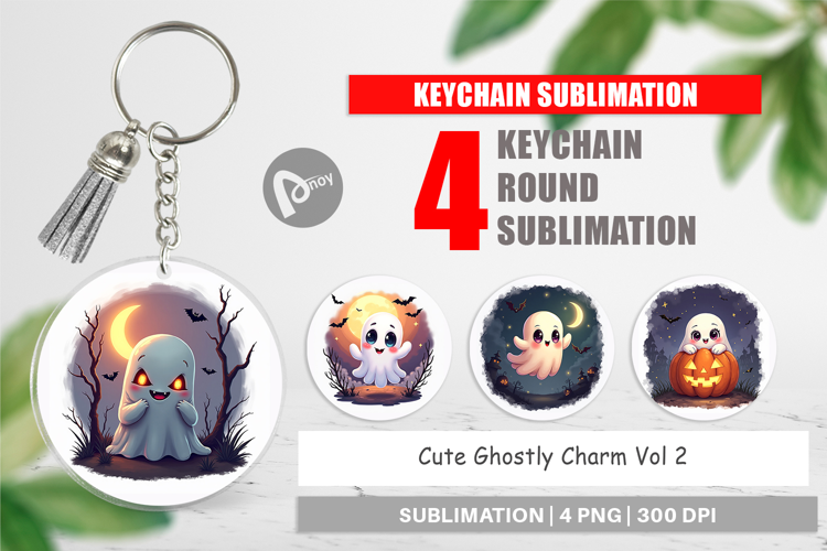 Keychain Halloween Ghostly Charm