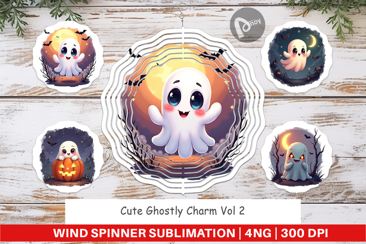 Wind Spinner Halloween Ghostly Charm