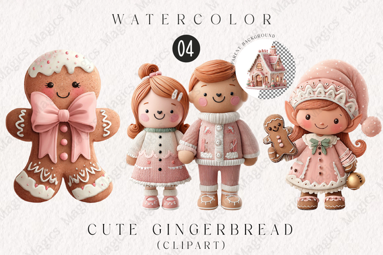 Cute Gingerbread Clipart | Hand-Drawn Christmas Cookies