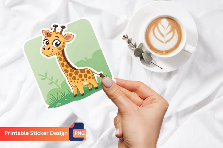 Cute Giraffe Sticker, Adorable Giraffe Sticker