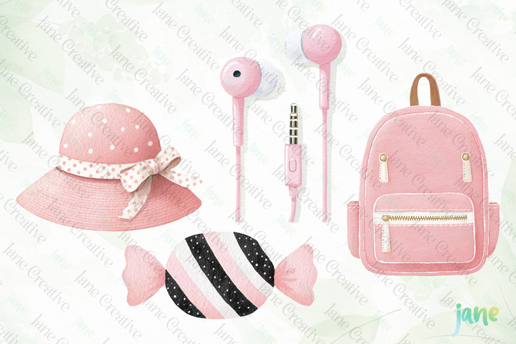 Cute Girly Back To School Clipart