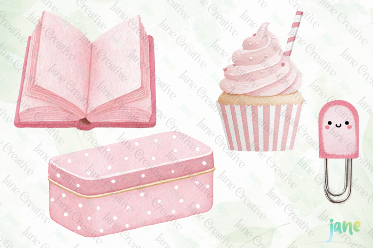 Cute Girly Back To School Clipart