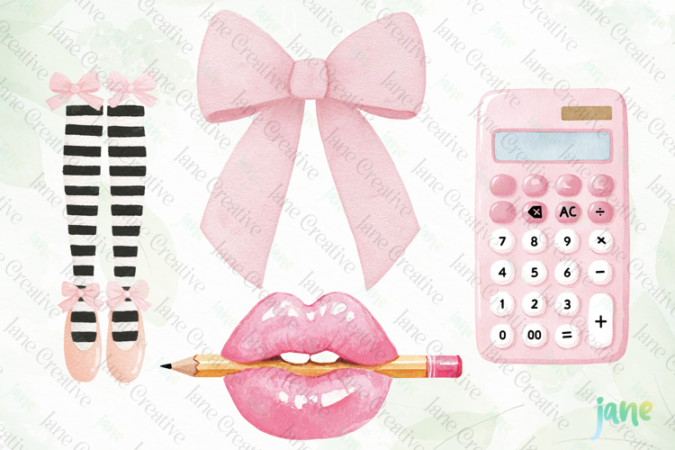 Cute Girly Back To School Clipart