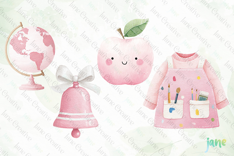 Cute Girly Back To School Clipart